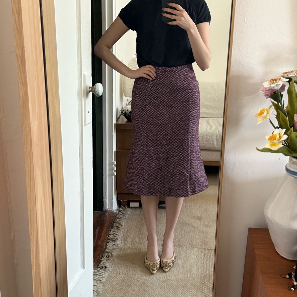 Brock Collection NWT Purple Midi A-Line Skirt
